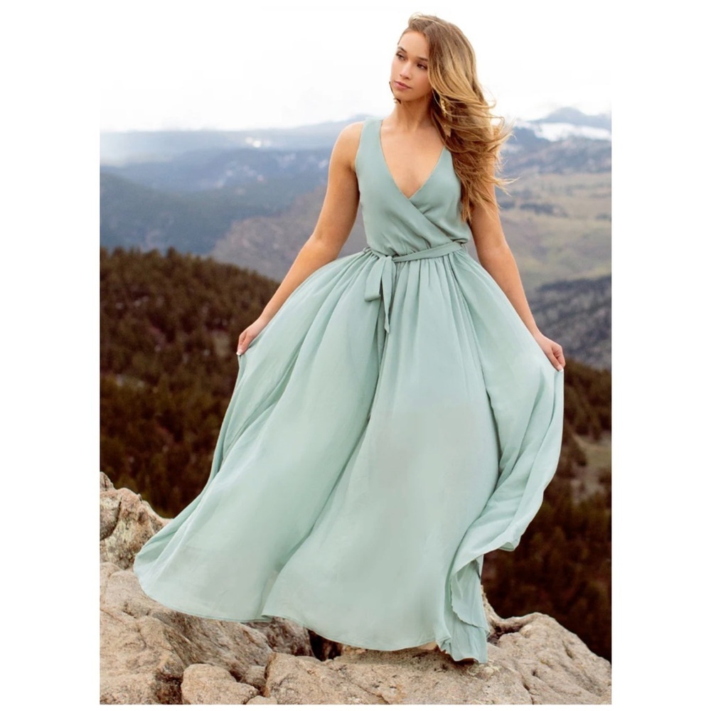 Joyfolie Romantic Country Mariam Maxi Dress Teal Floral | XXS - Picture 4 of 16